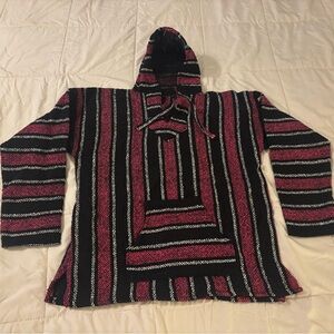Striped Hooded Baja Hoodie